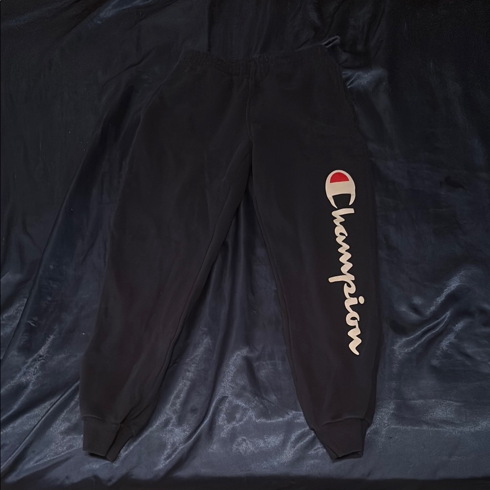 Champion Black Sweatpants with Logo